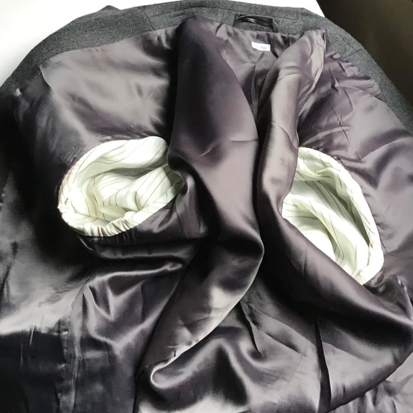 Lauren , Ralph Lauren 2 buttoned dark gray herringbone wool blazer Sz 42 R - Picture 5 of 7